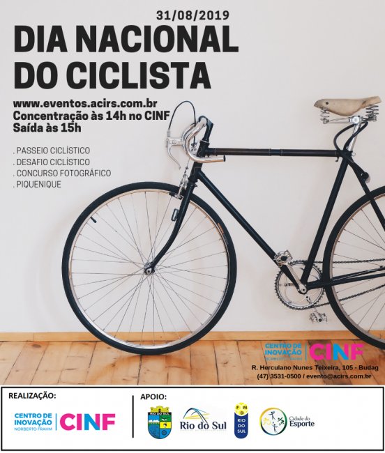 CINF prepara Passeio e Desafio Ciclísticos em alusão ao Dia Nacional do Ciclista