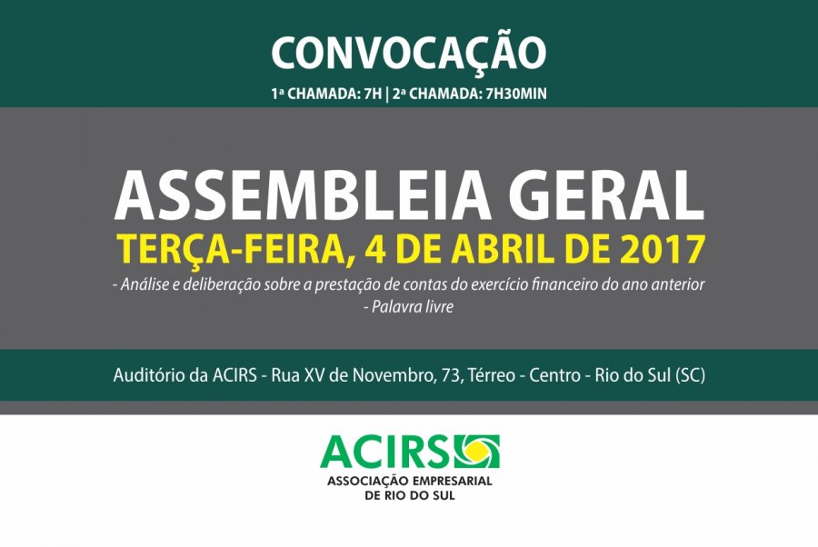 Edital de convocação para Assembleia Geral Ordinária