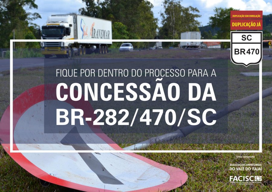 Governo prorroga prazo de análise dos estudos da concessão da BR-282/470/SC