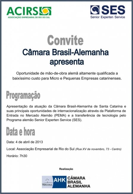 Convite – Câmara Brasil Alemanha
