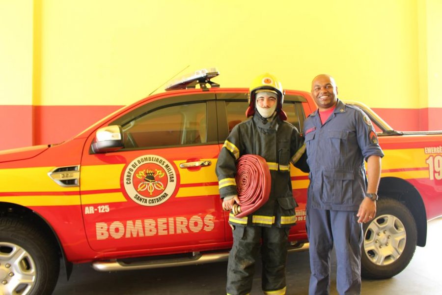 Aluno do Geração Empreendedora conhece Corpo de Bombeiros Militar de Rio do Sul