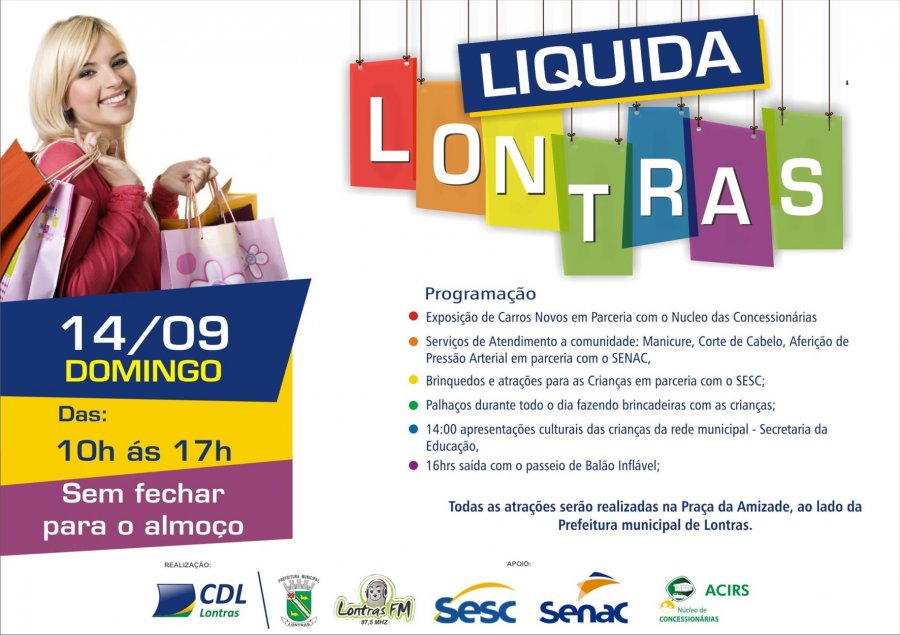 Concessionárias de Rio do Sul participarão do 1º Liquida Lontras