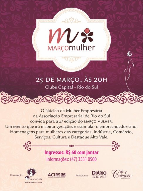 NUME convida para o Março Mulher 2014