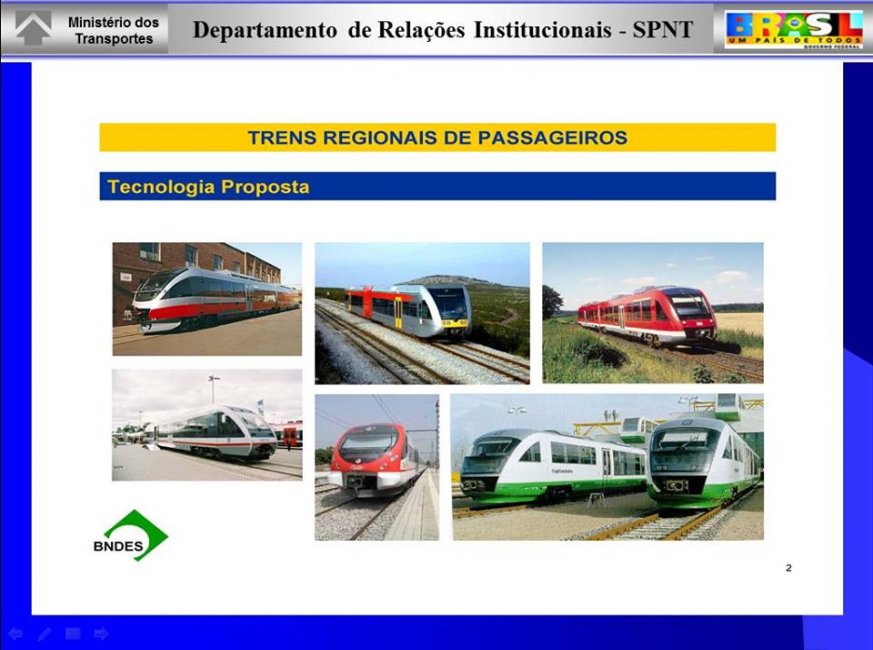 Governo Federal ainda avalia trem de passageiros para o Vale do Itajaí