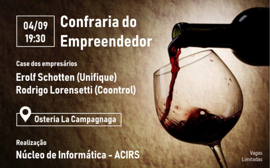 Núcleo de Informática da ACIRS realizará 3ª edição da Confraria do Empreendedor