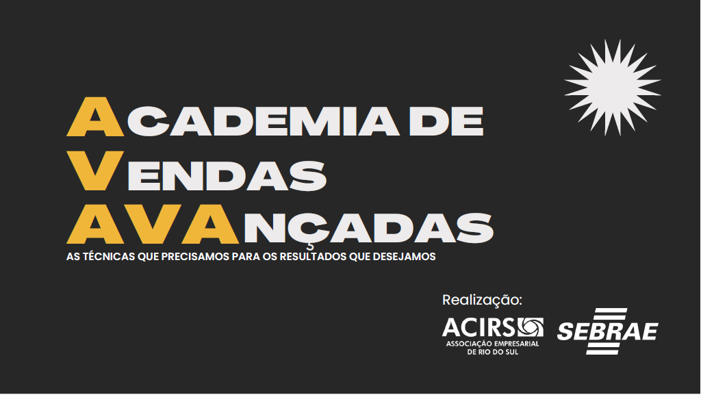 Novidade: ACIRS abre inscrições para Academia de Vendas Avançadas