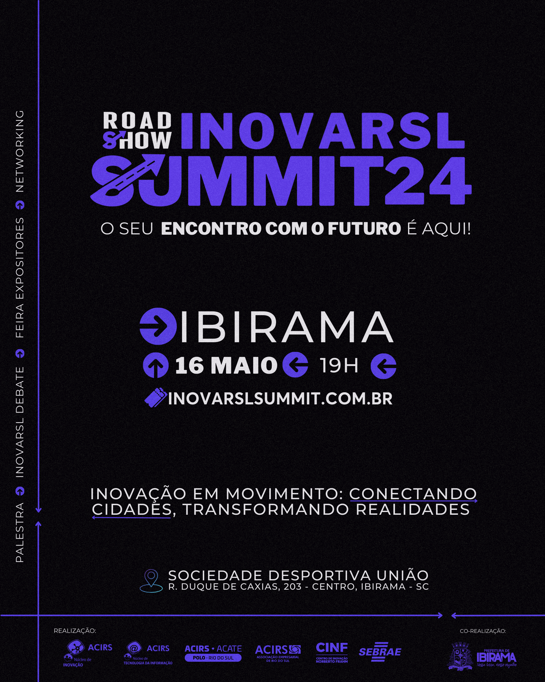 InovaRSL Summit 2024: RoadShow em 3 cidades da região