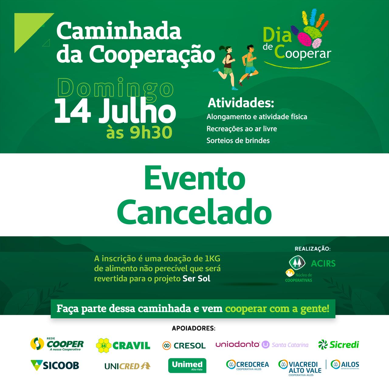 Cancelada Caminhada da Cooperação