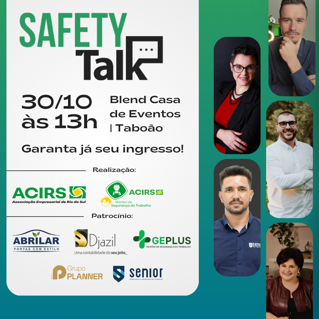 Imagem destaque na postagem Safety Talks 2024: Evento sobre Segurança no Trabalho e Previdência