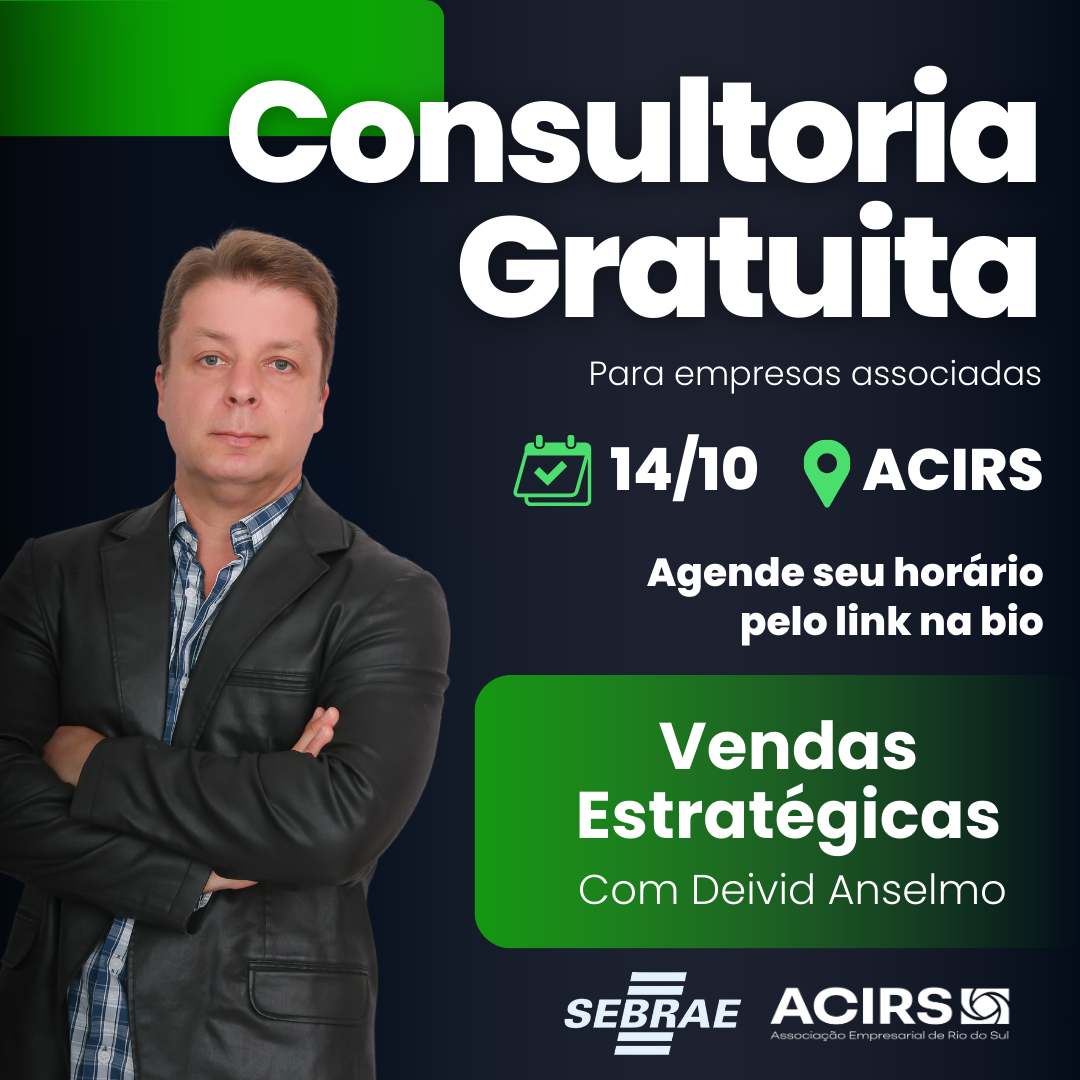 Imagem destaque na postagem ACIRS oferece consultoria gratuita em Vendas Estratégicas para empresas associadas