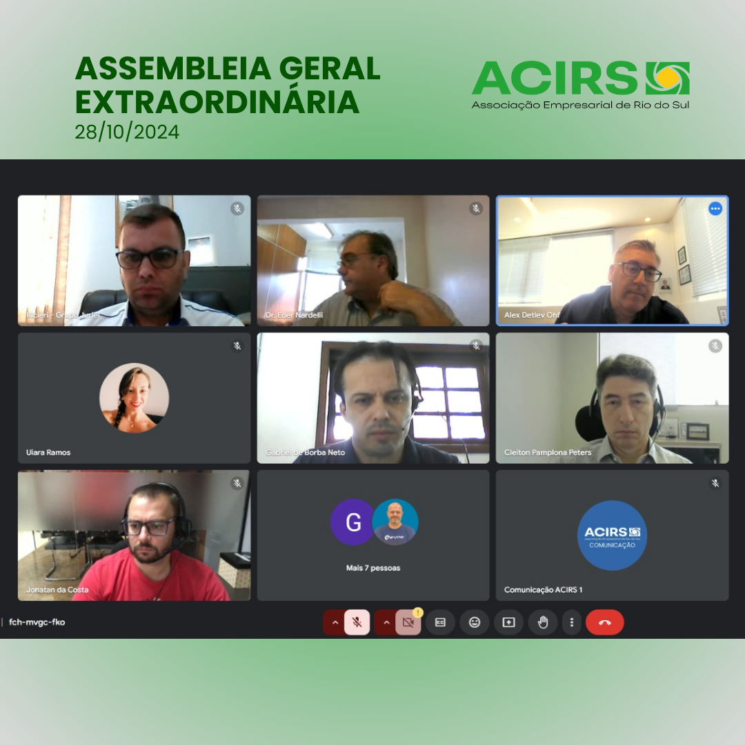 Diretores, conselheiros e associados participam da Assembleia Geral Extraordinária da ACIRS