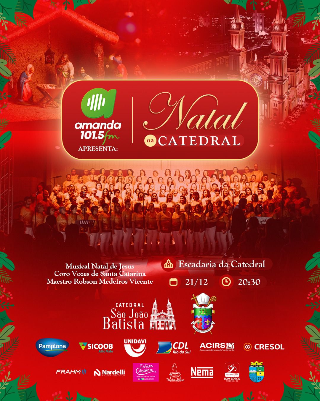 Natal na Catedral promete encantar o Alto Vale